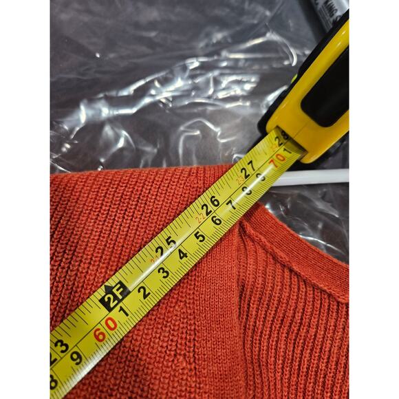 J. Jill V-neck Cotton Blend Sweater Orange Rust Size XL SKU 179 - Picture 11 of 11
